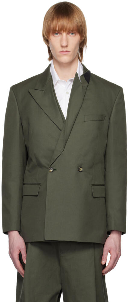 Marina Yee Khaki Origami Blazer Cover