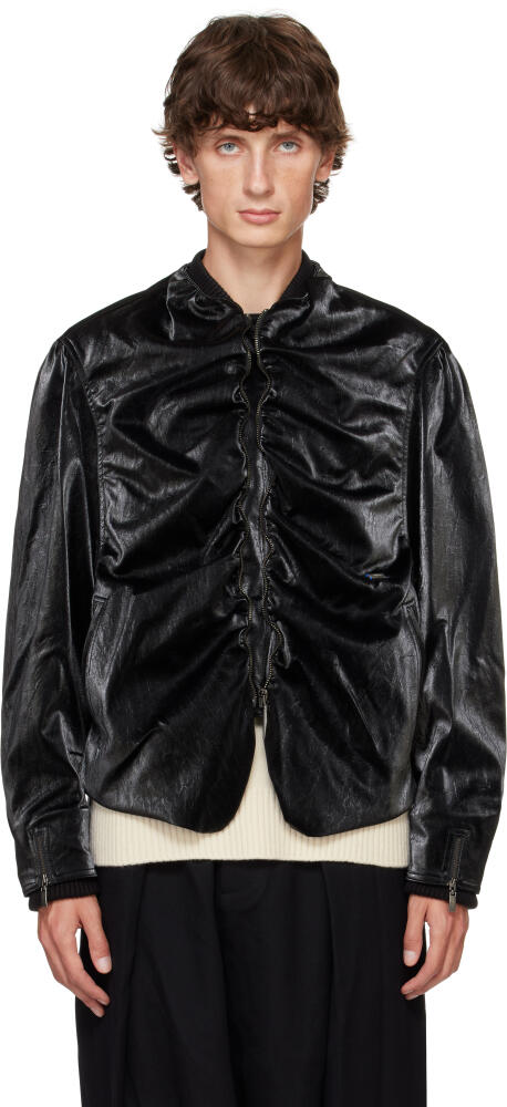 ADER error Black Product. 21 Faux-Leather Jacket Cover