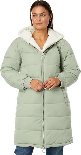 Avec Les Filles Sherpa Lined Maxi Puffer Coat (Aventurine) Women's Clothing Cover