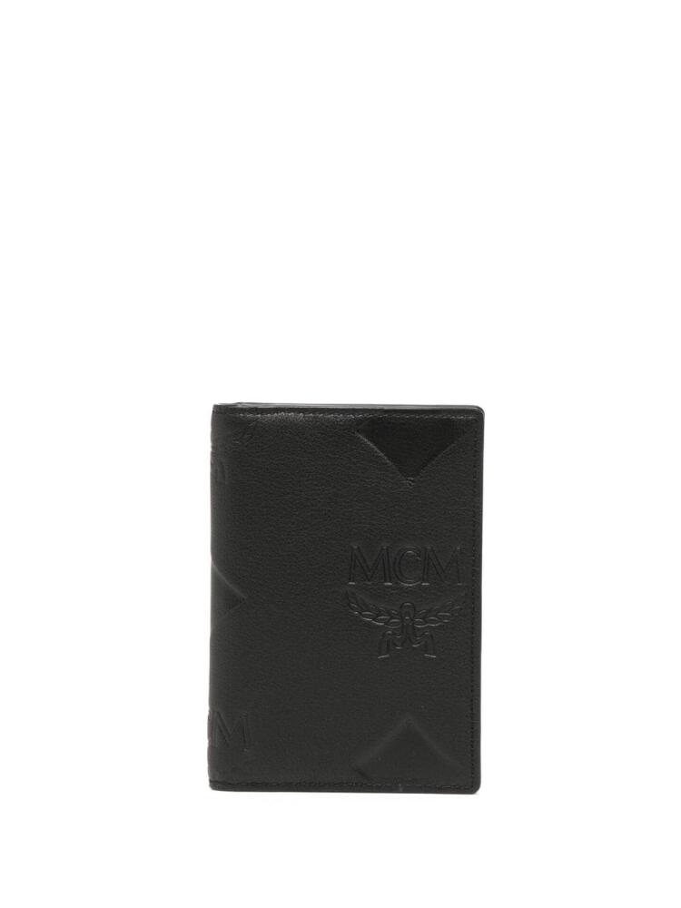 MCM logo-stamp leather wallet - Black Cover