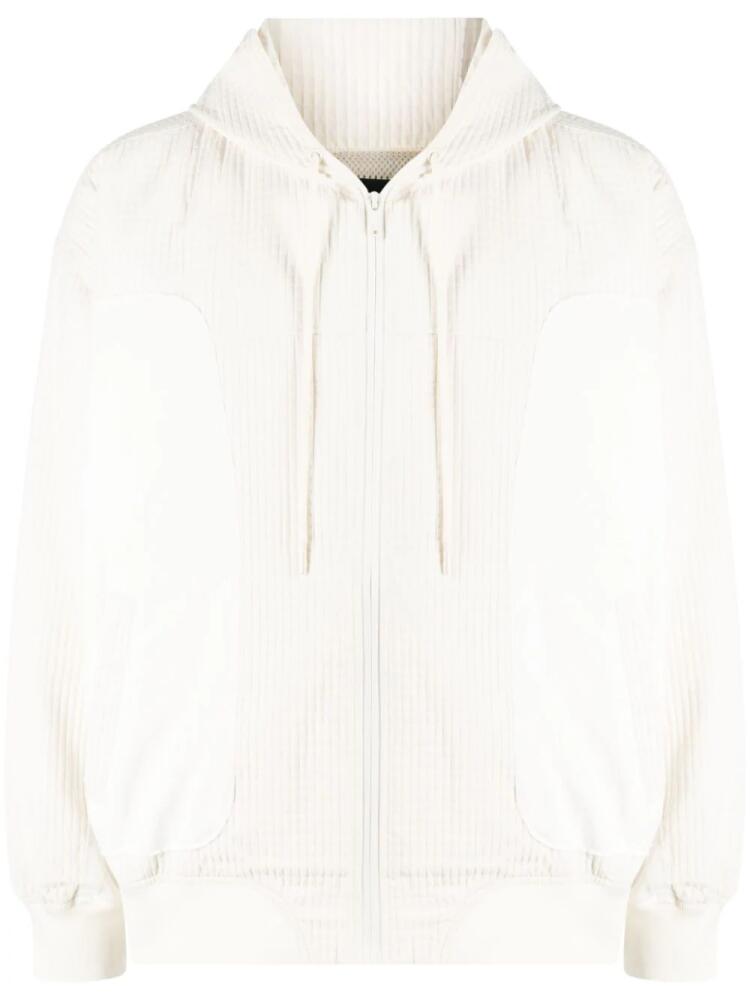 FIVE CM panelled hooded jacket - Neutrals Cover