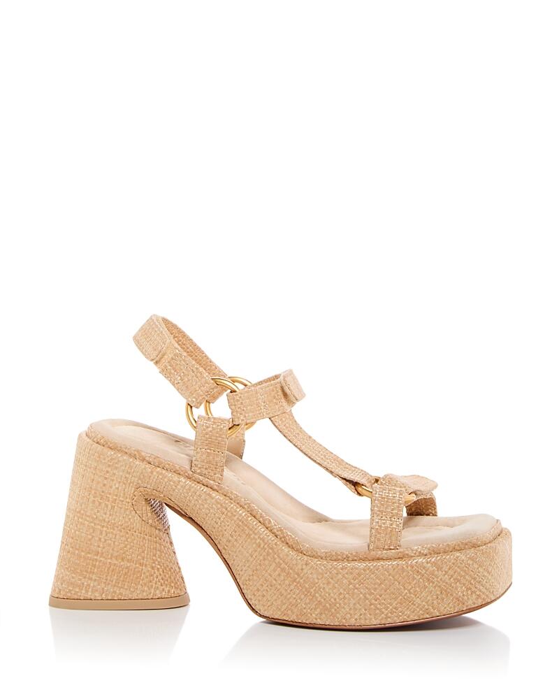 Cult Gaia Women's Erin Woven Raffia Platform Sandals Cover