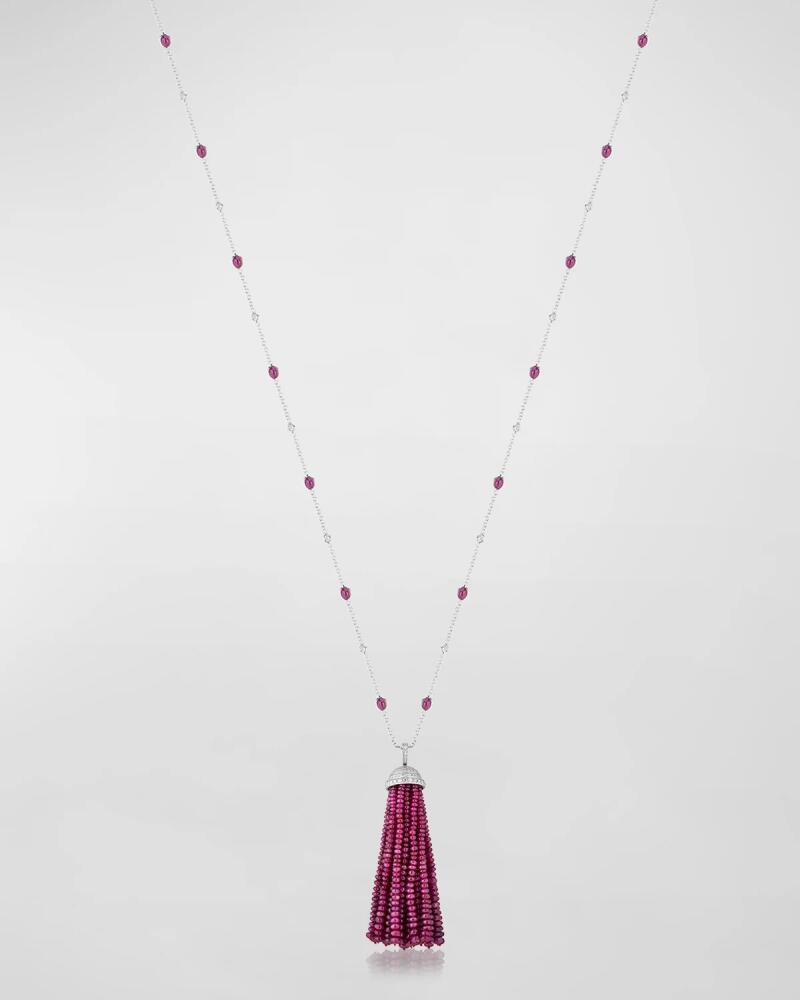 Andreoli Ruby and Diamond Tassel Necklace Cover