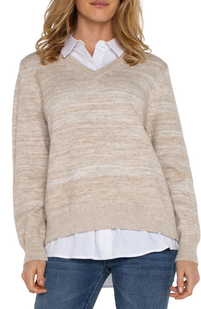 Liverpool Layered Look Sweater in Light Oatmeal Cover