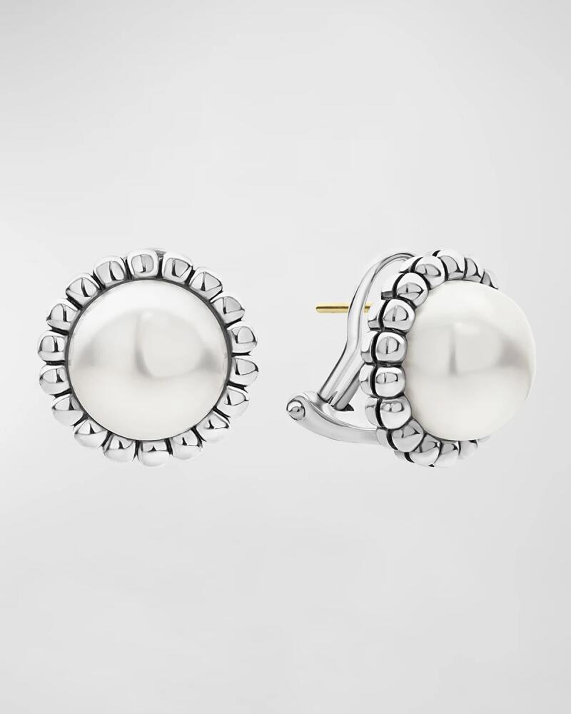 LAGOS Fluted Pearl Stud Earrings, 12mm Cover