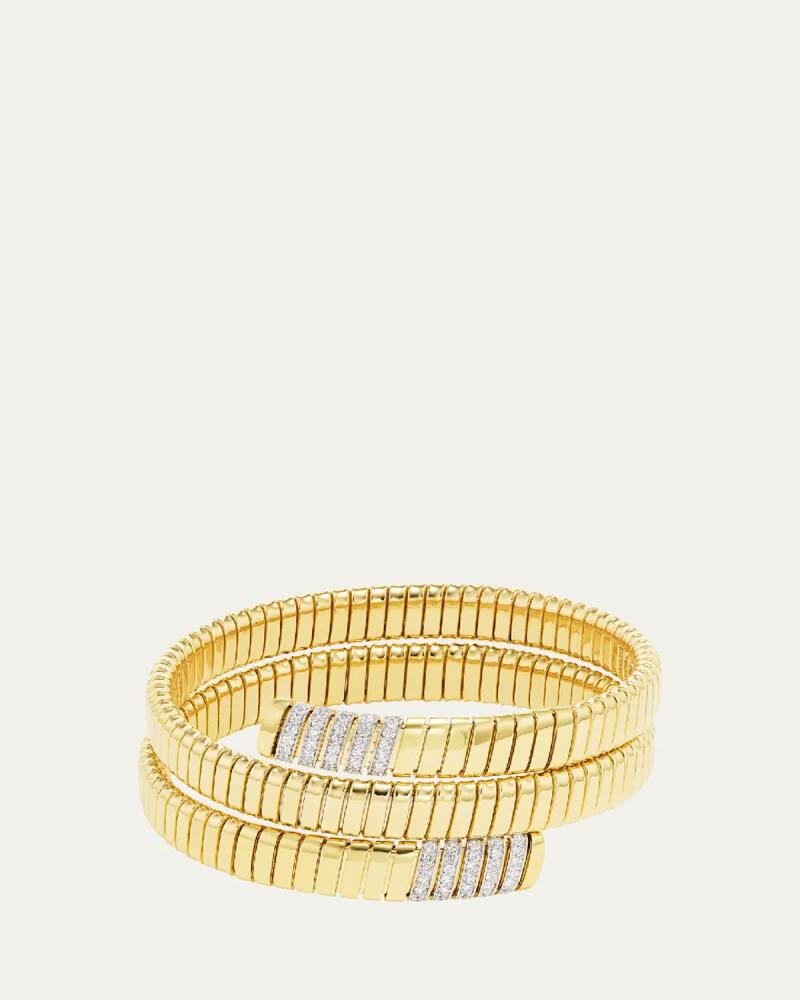 Emily P. Wheeler 18K Yellow Gold Tubogas Diamond Wrap Bracelet Cover