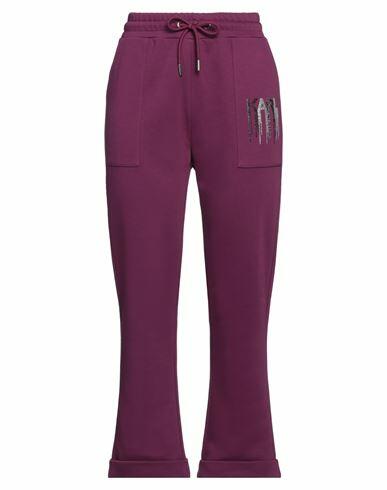 Karl Lagerfeld Woman Pants Purple Organic cotton, Polyester Cover