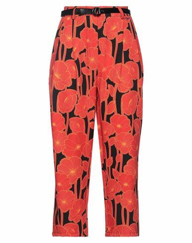 Berna Woman Pants Red Polyester, Elastane Cover