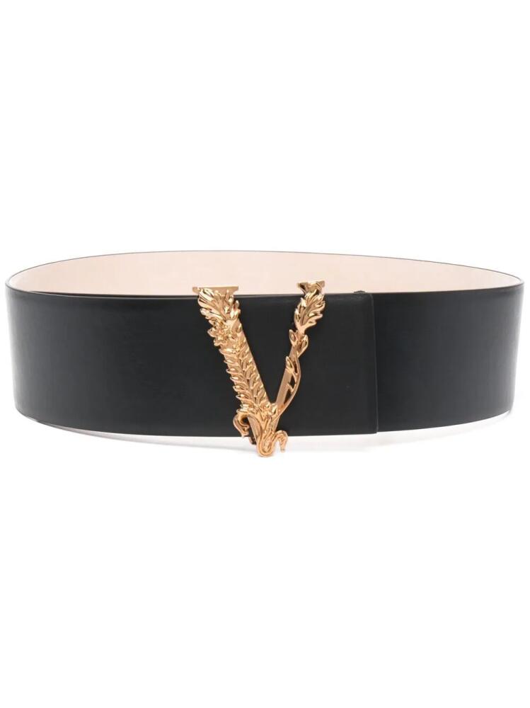 Versace Virtus leather belt - Black Cover