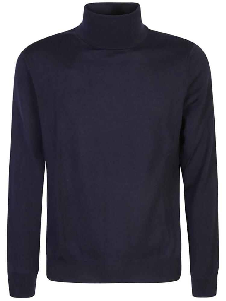 Cenere GB fine-knit roll-neck jumper - Blue Cover