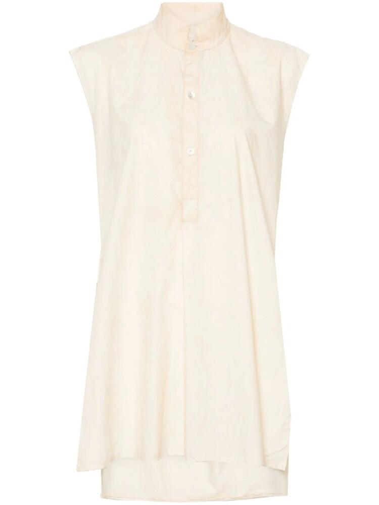 QUIRA long-length cotton shirt - Neutrals Cover