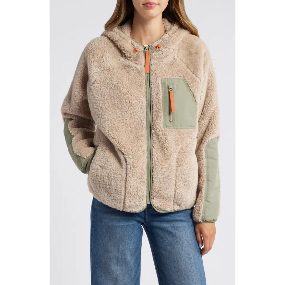 UGG(r) Ruthie Fleece Zip Jacket in Putty /Moss Green Cover