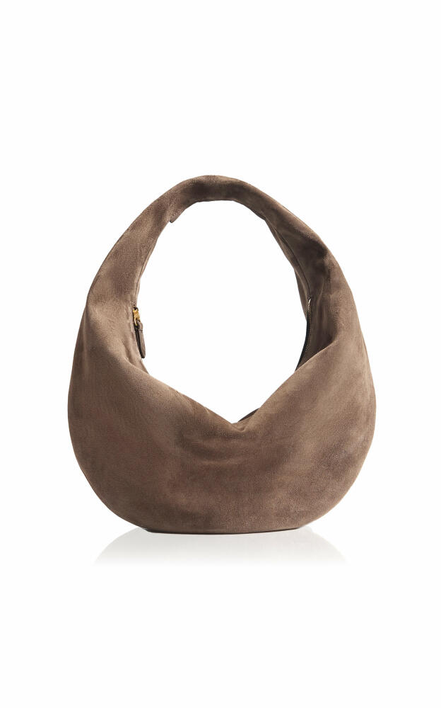 Khaite - Olivia Medium Suede Hobo Bag - Brown Cover