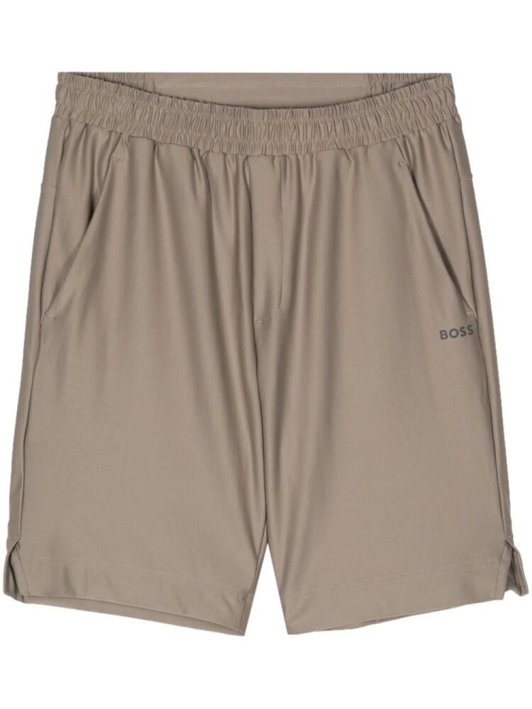 BOSS reflective-logo bermuda shorts - Neutrals Cover