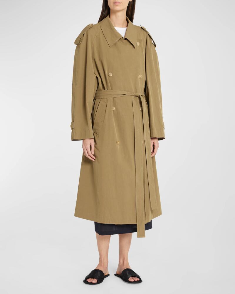 THE ROW Denver Belted Long Trench Coat Cover