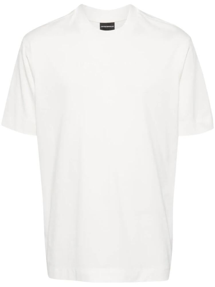 Emporio Armani asv domed logo pima-jersey T-shirt - White Cover