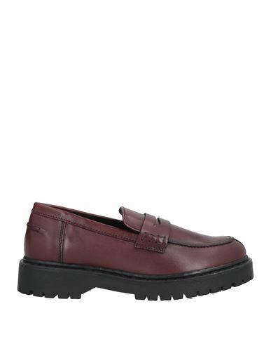 Geox Loafers Burgundy Soft Leather Cover