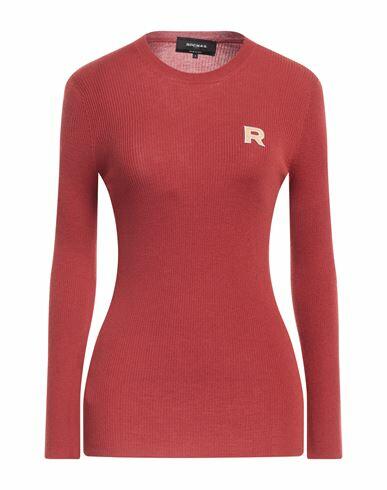 Rochas Woman Sweater Rust Virgin Wool Cover