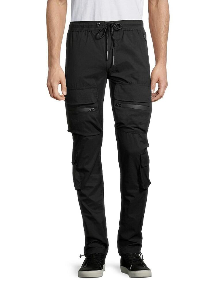 American Stitch Men's Cargo Joggers - Black Cover