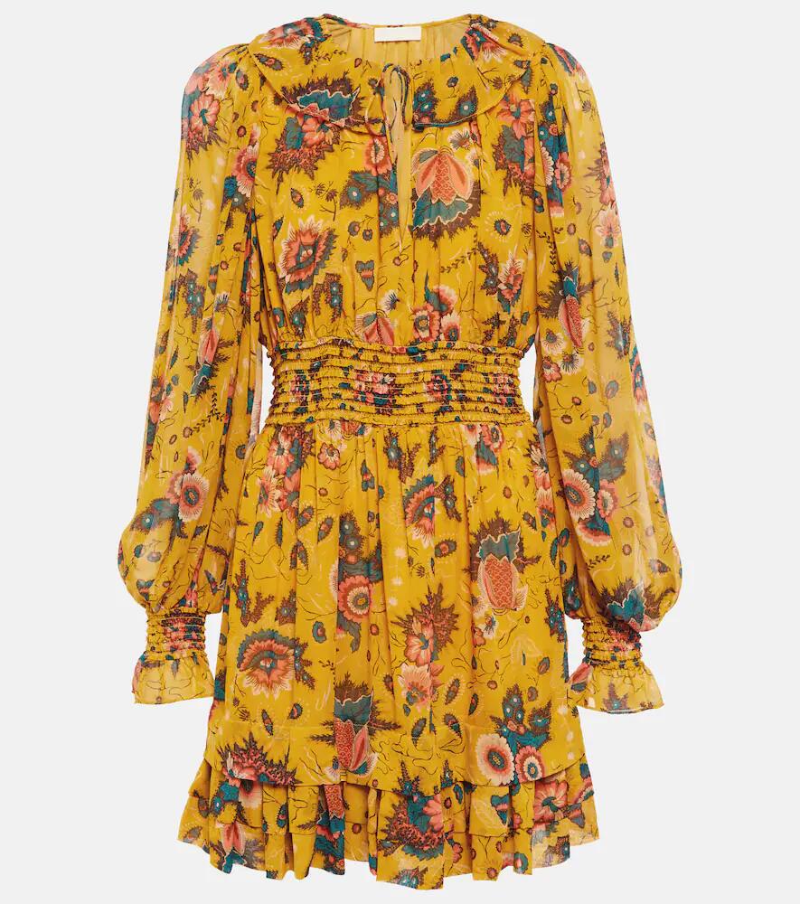 Ulla Johnson Adara floral silk chiffon minidress Cover