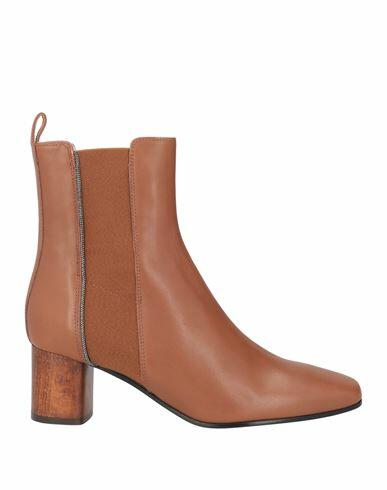 Fabiana Filippi Woman Ankle boots Tan Leather Cover