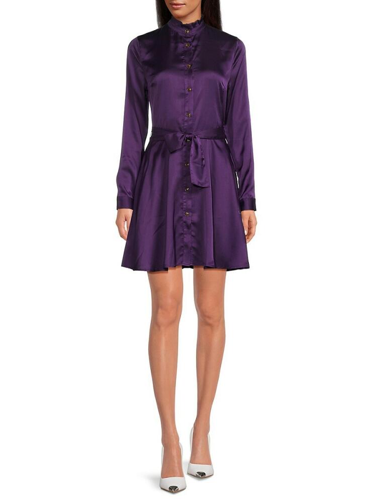 Area Stars Women's Eloise Standard Fit Satin Mini Dress - Purple Cover