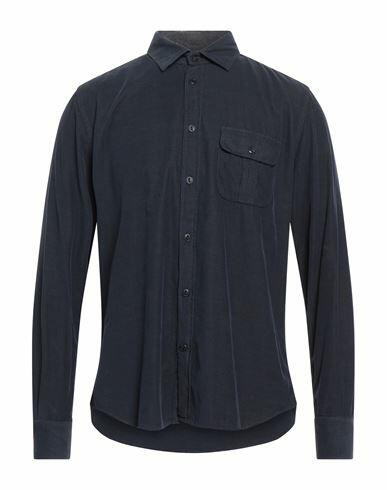 Glanshirt Man Shirt Midnight blue Cotton Cover