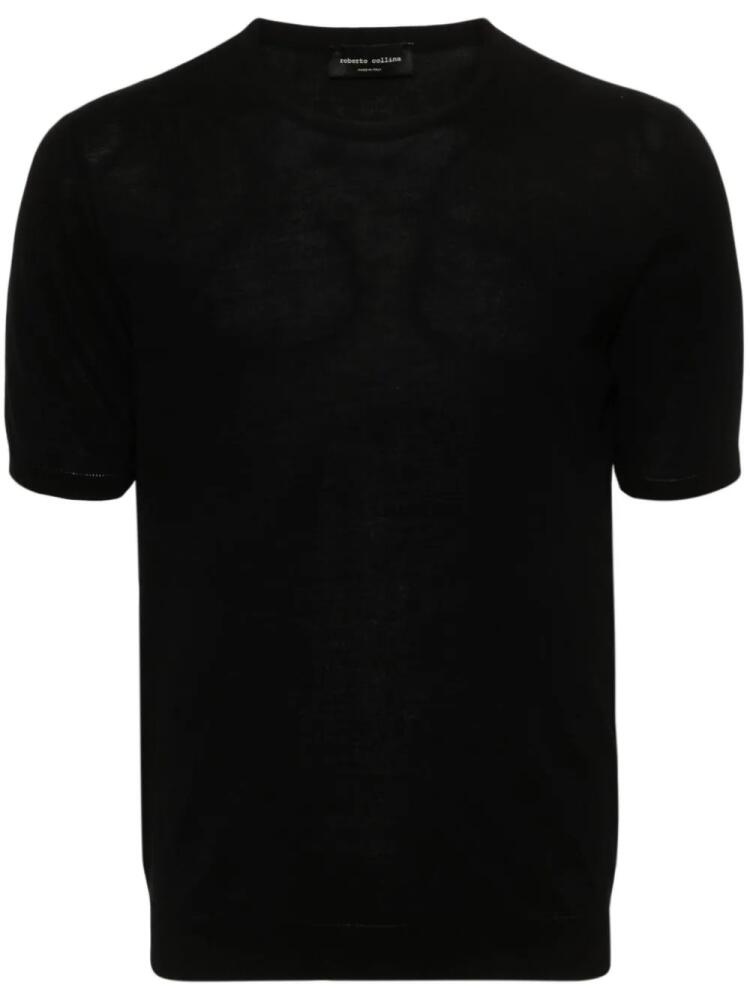 Roberto Collina ribbed cotton T-shirt - Black Cover