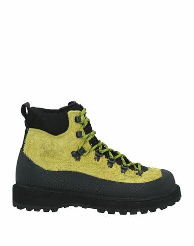 Diemme Woman Ankle boots Acid green Leather, Textile fibers Cover