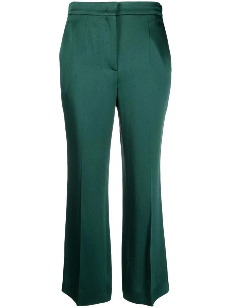 Rochas satin cropped trousers - Green Cover