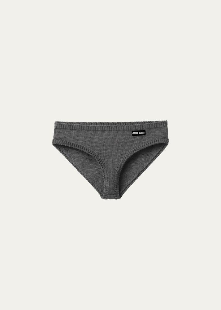 Miu Miu Intarsia Logo Cashmere Briefs Cover