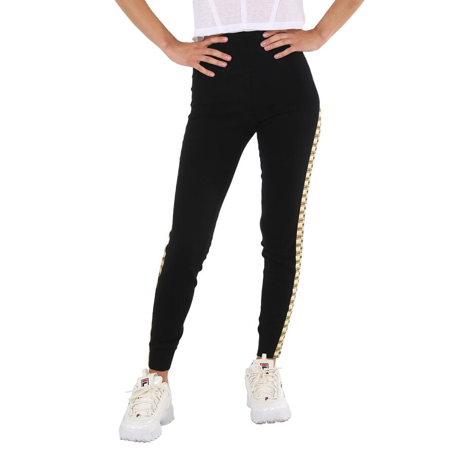 Moschino Black Teddy Coin Leggings Cover