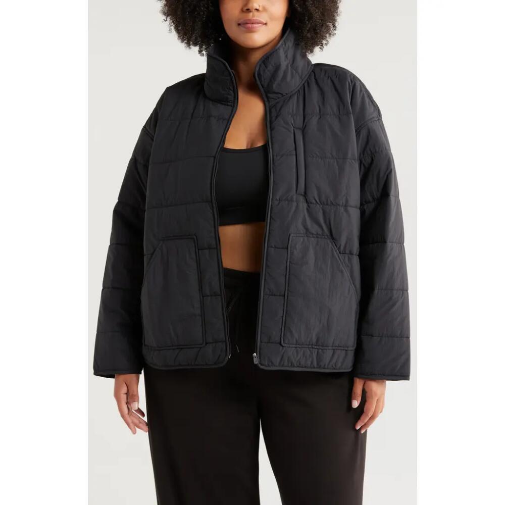 Zella Quilted Packable Jacket in Black Cover