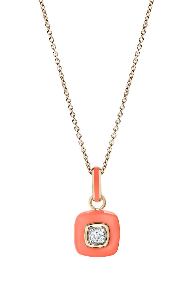 Cast The Brilliant Diamond Pendant Necklace in Hot Peach Cover