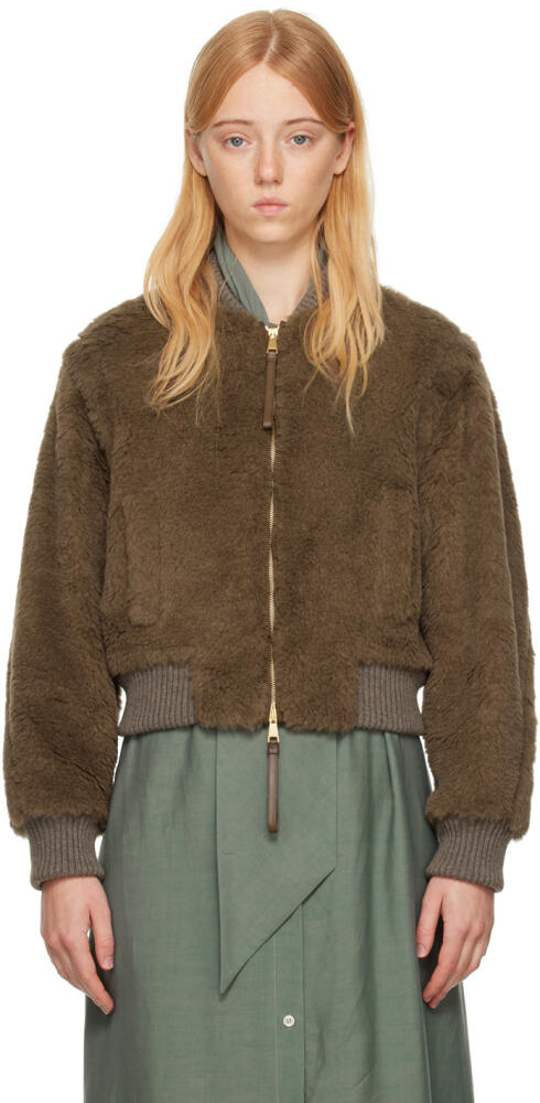 Max Mara Brown Saturno Bomber Cover