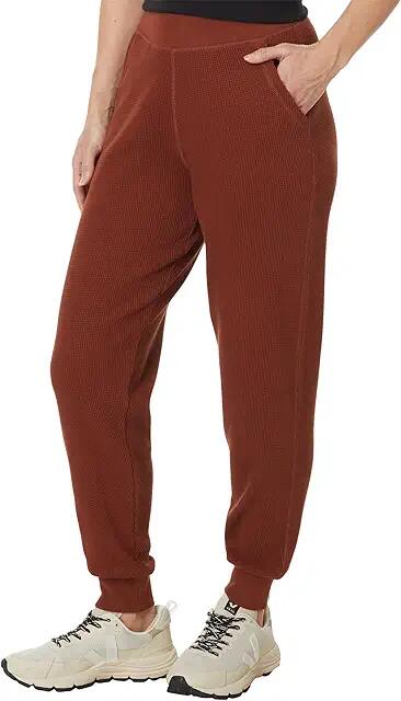 PACT Thermal Waffle Joggers (Mahogany) Women's Clothing Cover