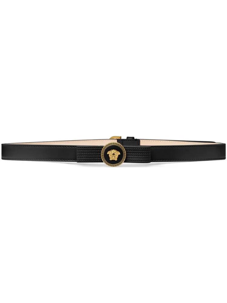 Versace Gianni Ribbon leather belt - Black Cover