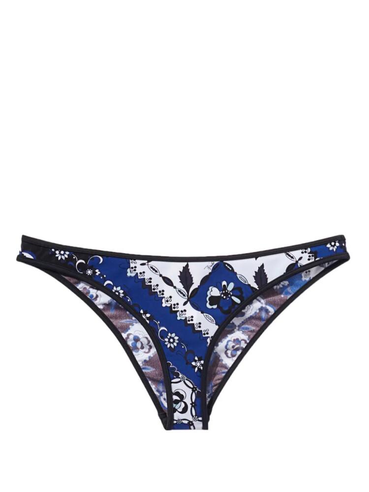 PUCCI Orchidee-print bikini briefs - Blue Cover