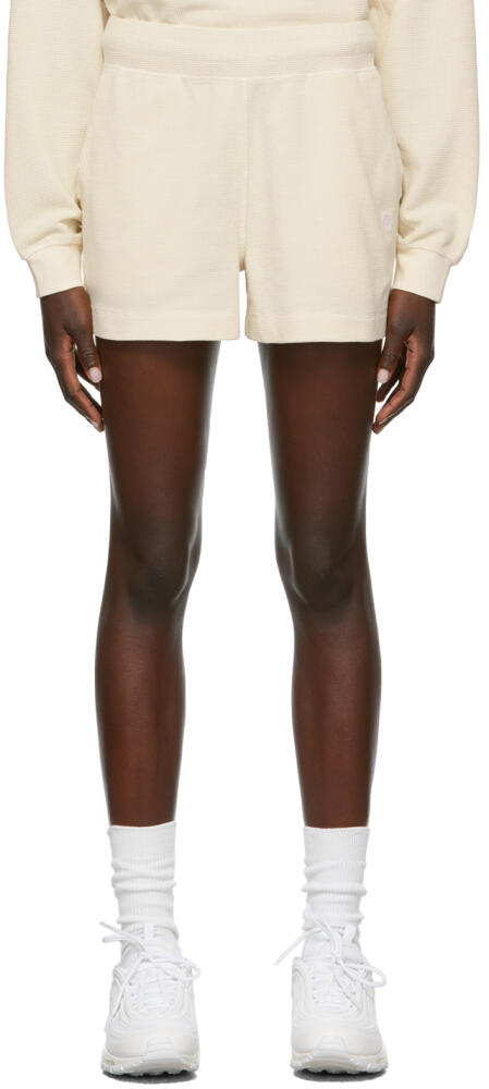 Helmut Lang Off-White Cotton Waffle Shorts Cover