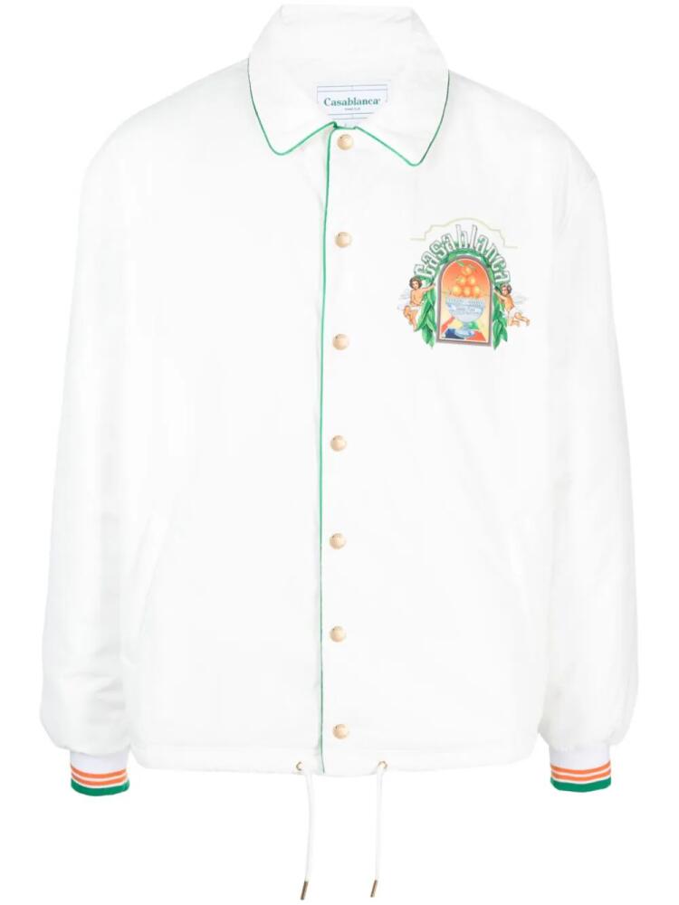 Casablanca graphic-print shirt jacket - White Cover