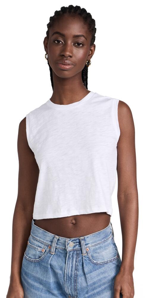 Goldie Sleeveless Crop Tee White Cover