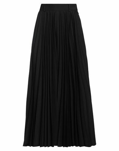 Sacai Woman Maxi skirt Black Polyester, Wool Cover