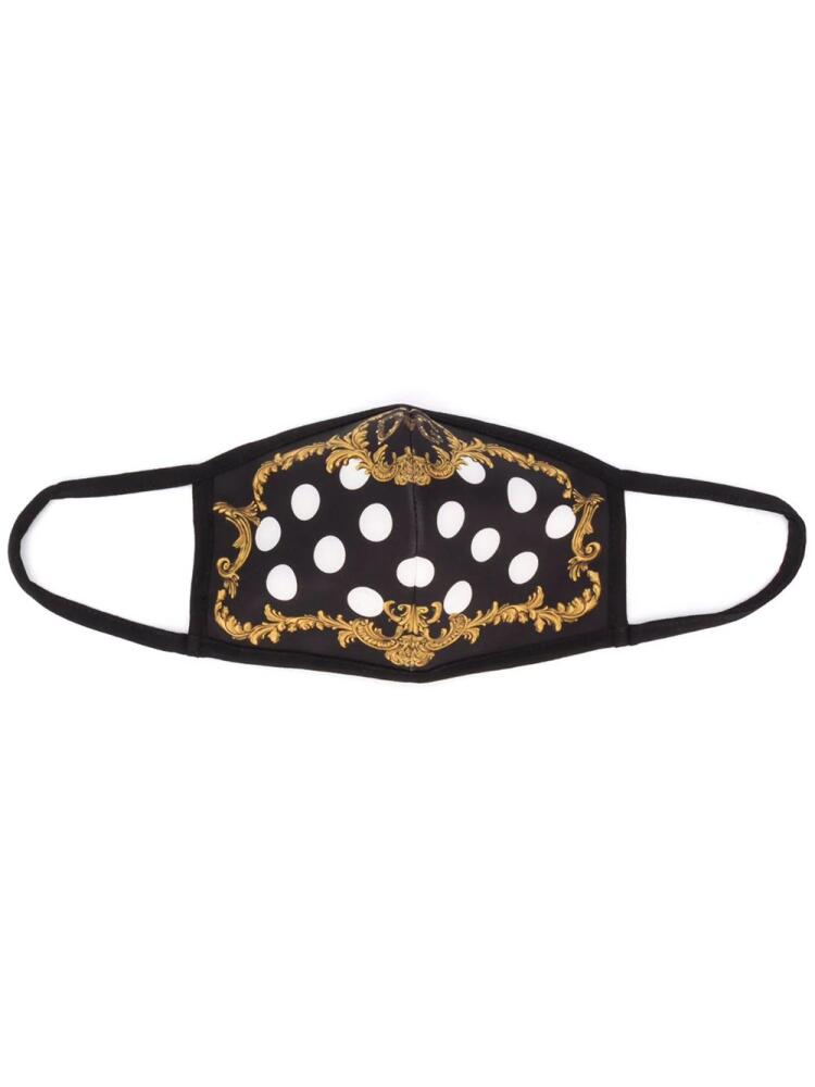 Dolce & Gabbana polka dot-print face mask - Black Cover