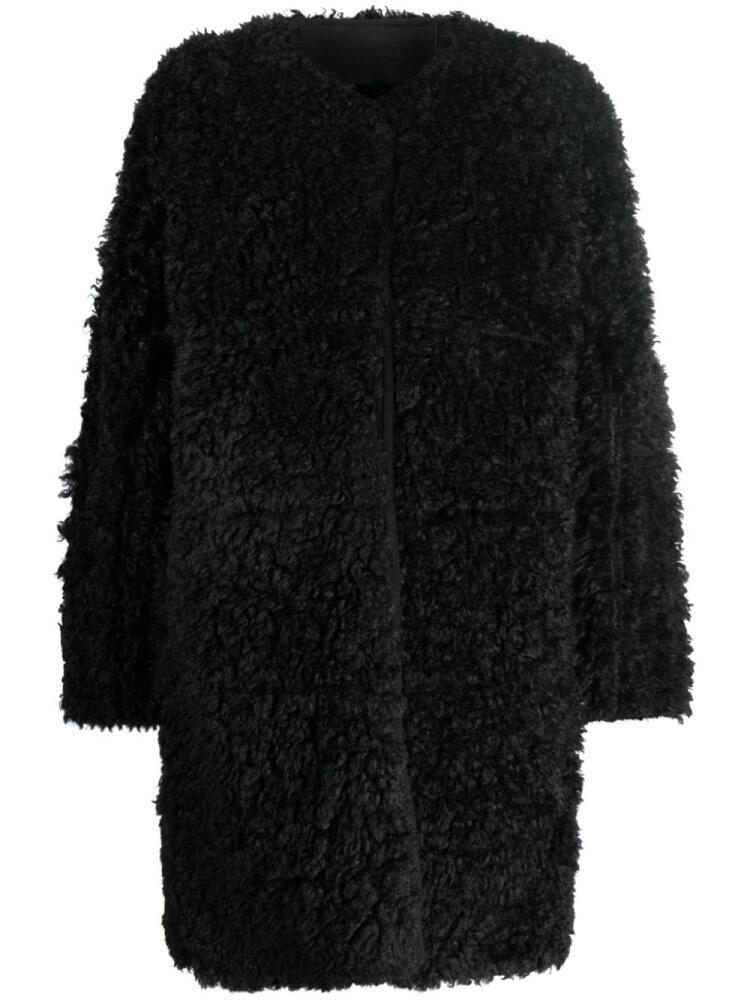 STAND STUDIO Paola reversible faux-shearling coat - Black Cover