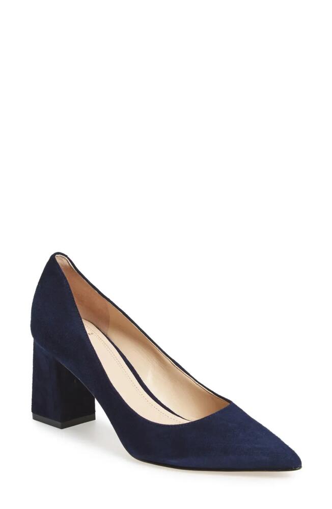 Marc Fisher LTD Zala Block Heel Pump in Navy Suede Cover