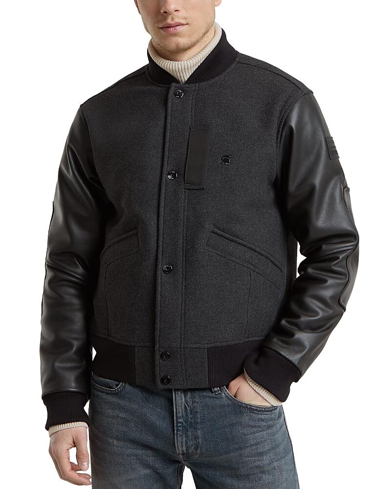 G-star Raw Mixed Media Regular Fit Varsity Jacket Cover