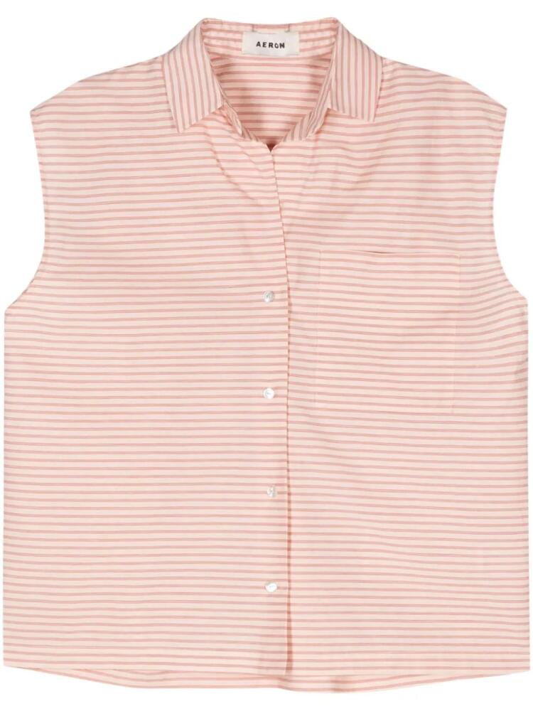 AERON Island sleeveless striped shirt - Pink Cover