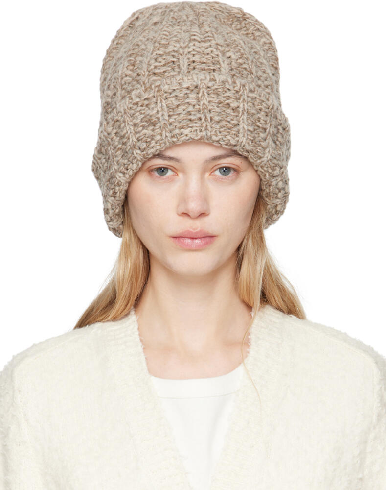 Maison Margiela Beige Shetland Wool Beanie Cover