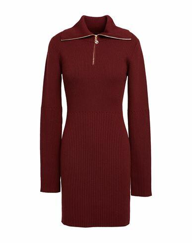 Patou Woman Mini dress Burgundy Merino Wool Cover