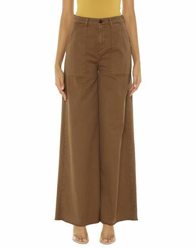 Department 5 Woman Pants Brown Cotton, Elastane Cover